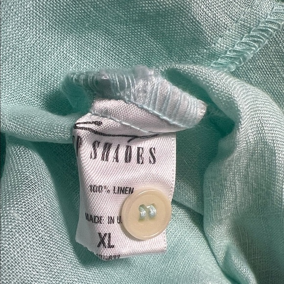 CP Shades women’s linen Aqua Long Sleeve Shirt - Picture 4 of 11